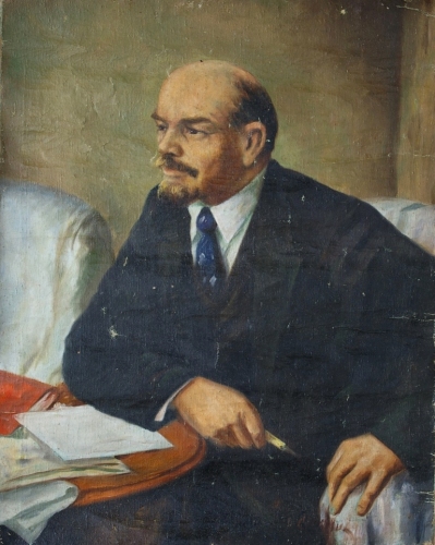 Ленин 100-79 см. холст масло 1970е 