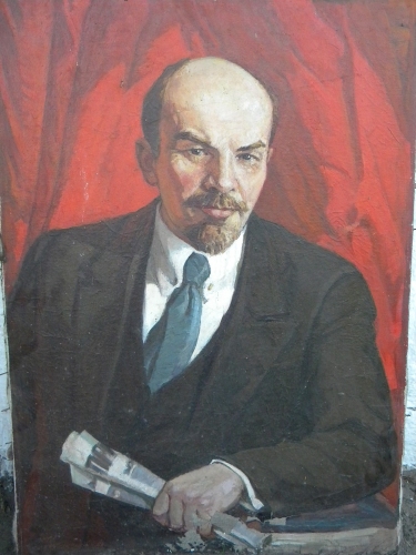 Портрет В.И. Ленина 100-70 холст, масло 1980г.