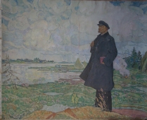 Портрет В.И. Ленина 140-160 см. холст масло 1970 е 