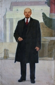Портрет  В.И. Ленина  199-129 см. холст масло 1969г 