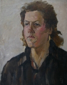 Портрет юноши 49-38 см. холст масло 1960е 