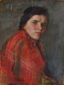 Портрет 60-46 см., холст, масло 1960е 