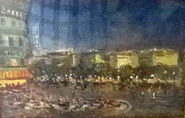 Париж ночью 1936. Холст, масло.