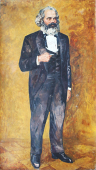 Портрет К.Маркса  203-115 см., холст, масло 1972 год