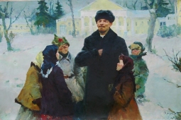  Ленин с детьми  100-150см. холст масло 1977г 