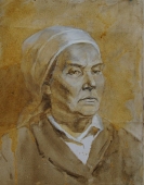 Портрет мамы  48-38 см. холст масло 1980е 
