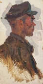 Портрет 24-13 см., холст, масло 1960-е 