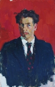 Портрет мужчины 70-44 см. картон масло 
