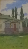 Дом художника в Борзна 1920. Холст, масло.