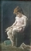 Девочка с книгой 1901. Холст, масло