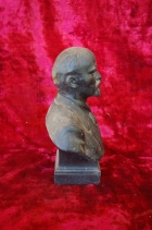 Ленин бюст, материал метал, высота 24 см., ширина 7 см., длина 7 см.  - 3