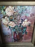 Розы  60-50 см., холст, масло 1984 год  - 2