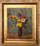 Цветы в темной вазе 39-32 см. холст, масло 1979 - 1