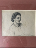 Портрет 16-21 см., бумага, карандаш  - 1