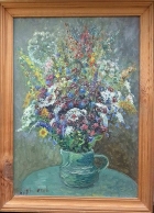 Лесные цветы Клавдиево 27,5-19,5 см., картон, масло 1996 год  - 1