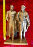 Скульптура Ленин с Дзержинским, материал метал, высота 23 см.,ширина 11 см., длина 11 см. - 5