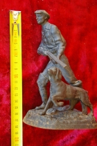 Скульптура Охотник, материал чугун, высота 17 см., ширина 9 см., длина 9 см. - 6