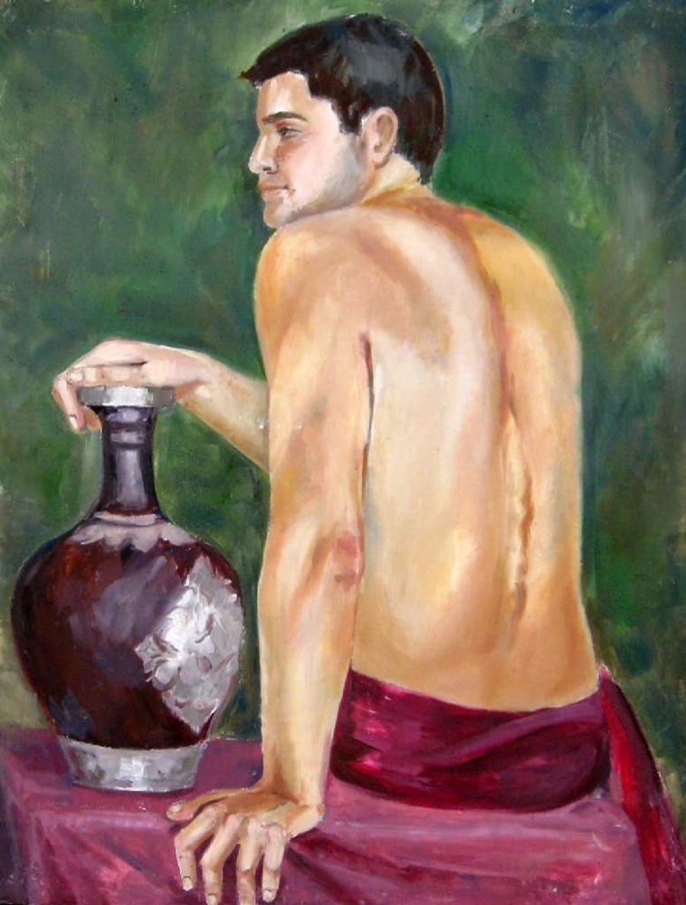 Портрет с вазой 80-60 холст, масло