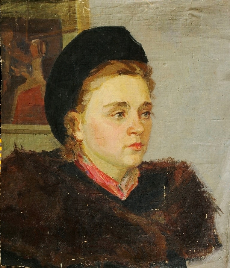 Портрет женщины  56-48 см. холст, масло 1947г  