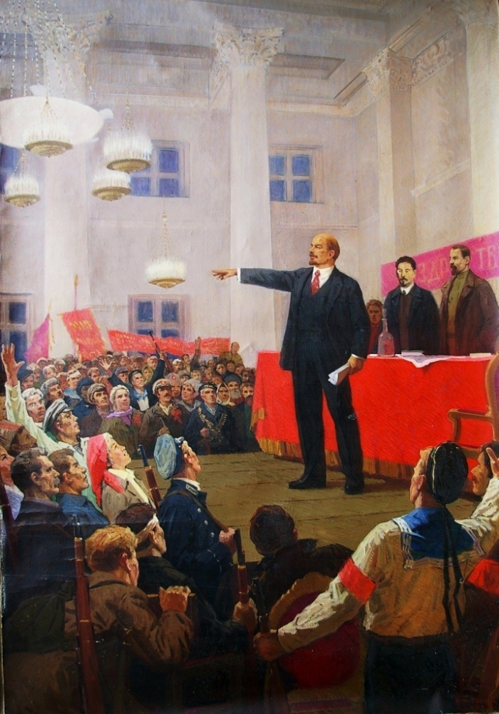  Выступление Ленина 140-200 см. холст масло 1977г 