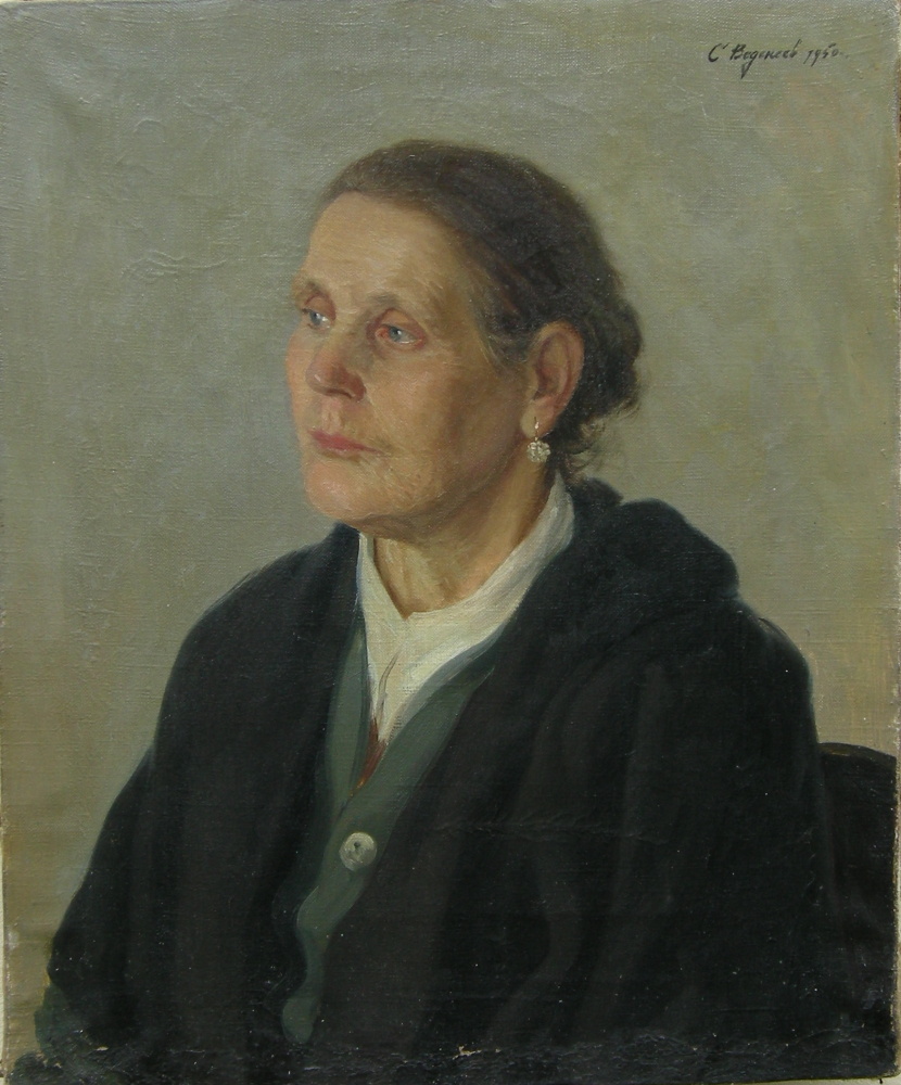 Портрет матери 60-50 см., холст, масло 1950 год
