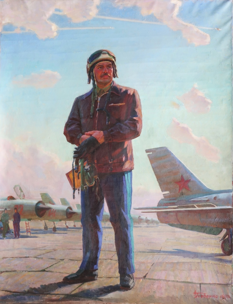 Портрет генерала Небогатого 176-134 см. холст, масло 1970 год