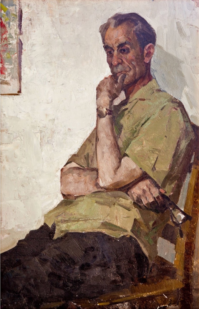 Портрет Чоповского 79-53 см. картон масло 