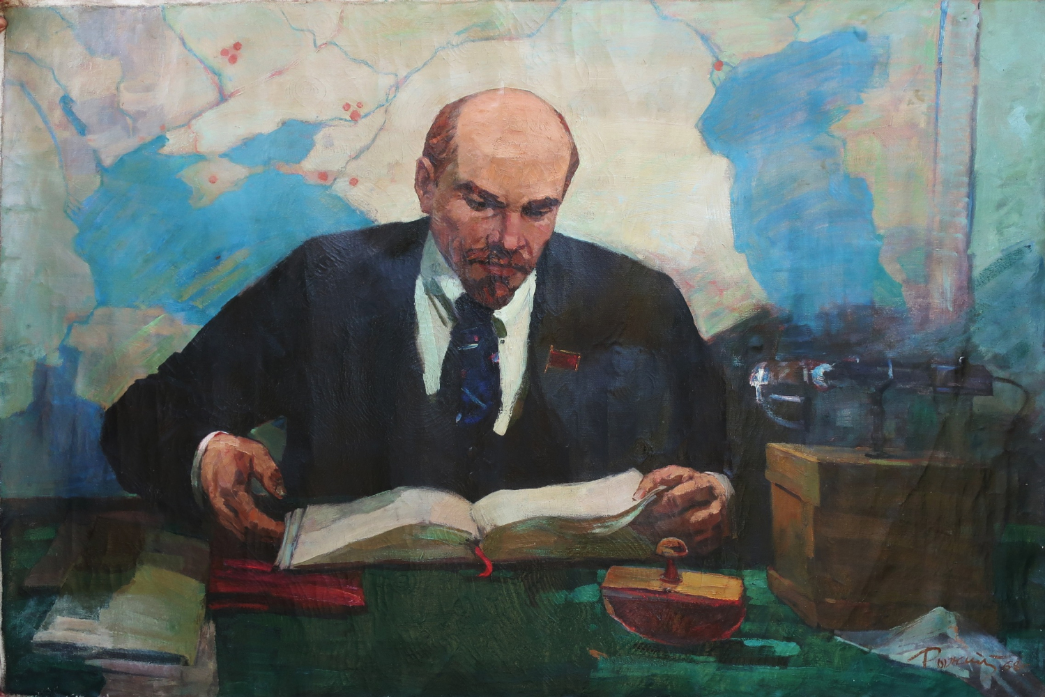 Ленин 120-178 см. холст, масло  1968 год
