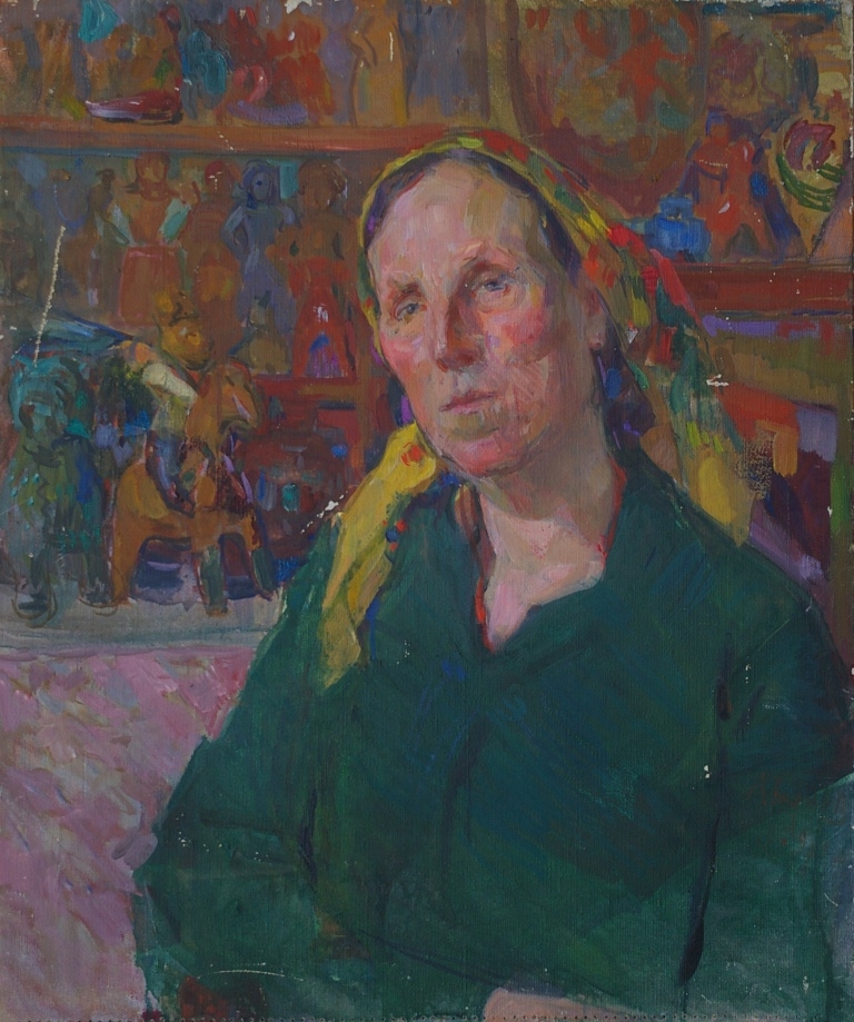 Портрет женщины 71-59 см. холст масло 1979г. 