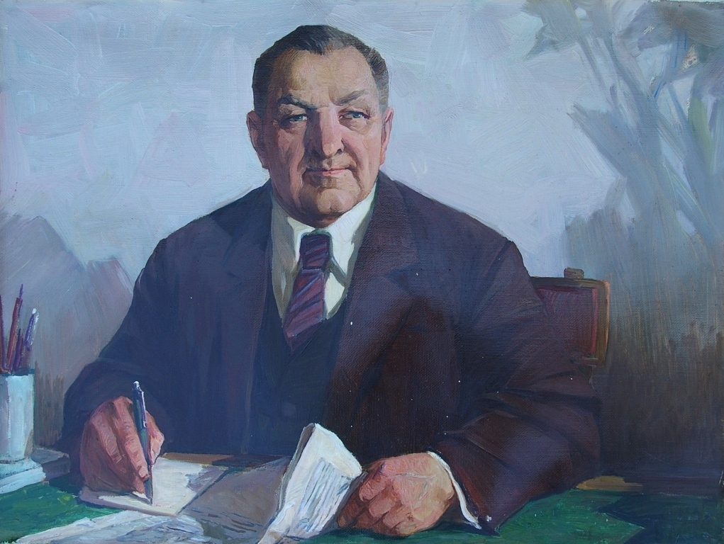 Портрет секретаря парткома 60-80 холст, масло 1987г.