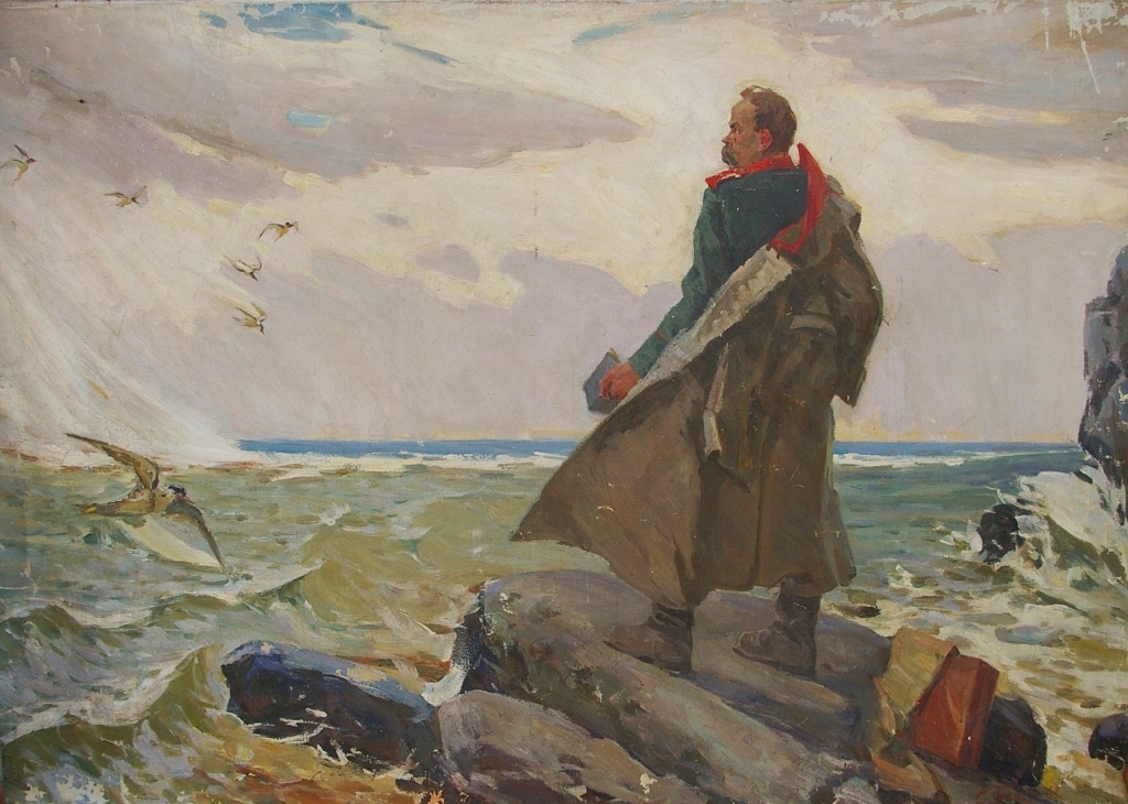 Шевченко Т.Г. на Каспии  125-179 см. холст масло 1964г. 