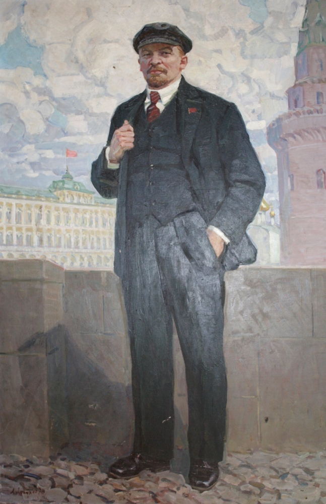 Портрет Ленина 200 - 130 см., холст, масло 1970 г. 