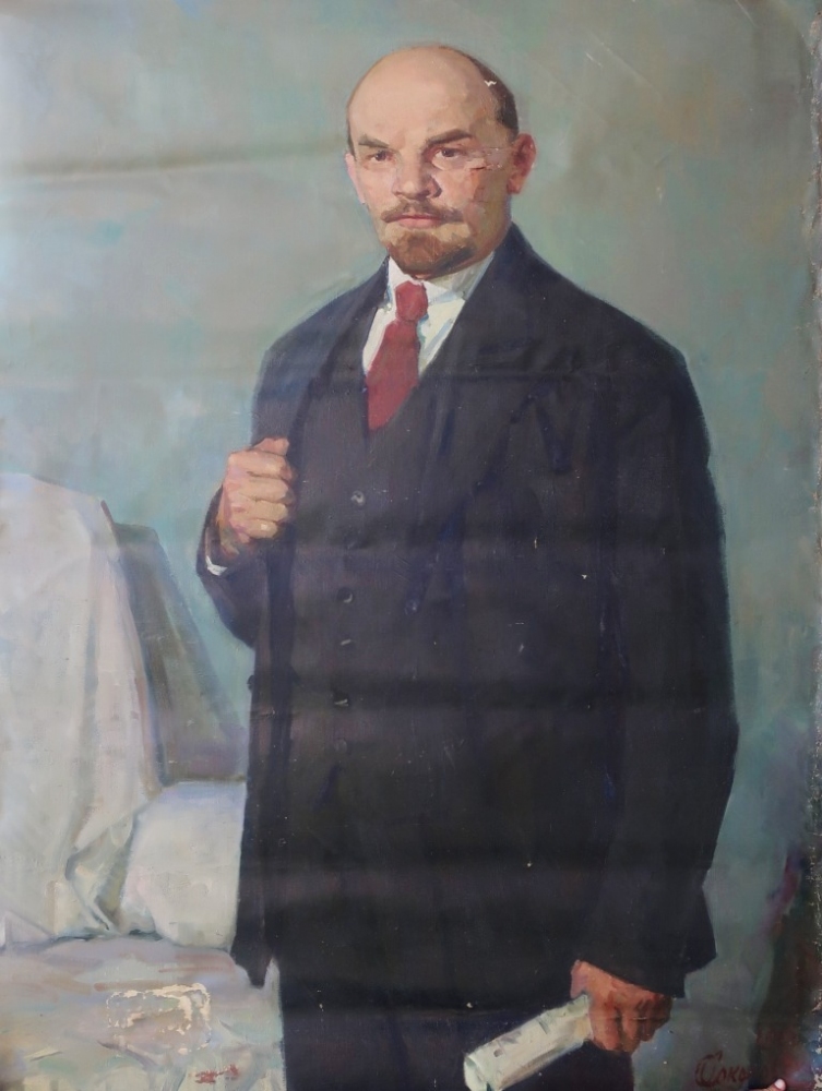 Портрет Ленина 130-175 см., холст, масло 1963г  