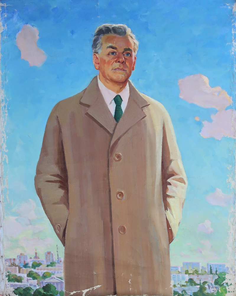 Портрет  Тычины 120-90(см. холст масло 1972г.   