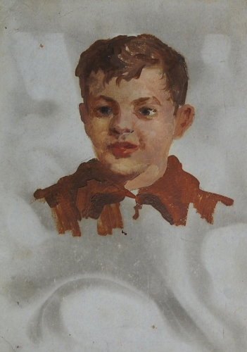  Портрет В. Ульянова  33-23 см.  картон масло 1970е 
