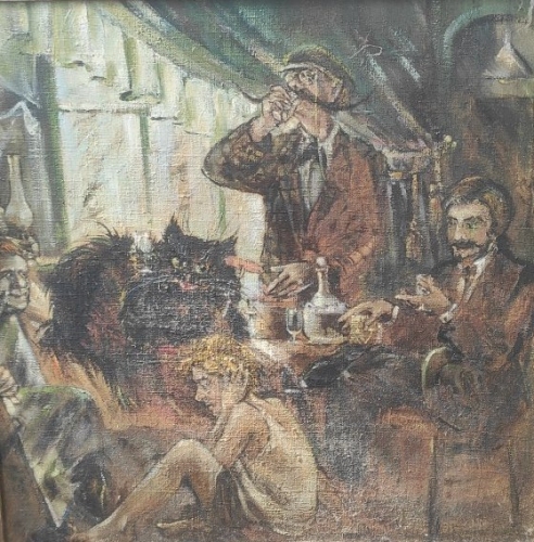 Мастер и маргарита 45-45 см., холст, масло 1998 год 