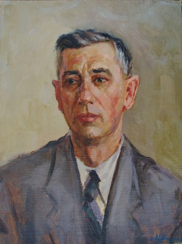 Портрет мужчины 40-30 см. холст, масло 1970е 