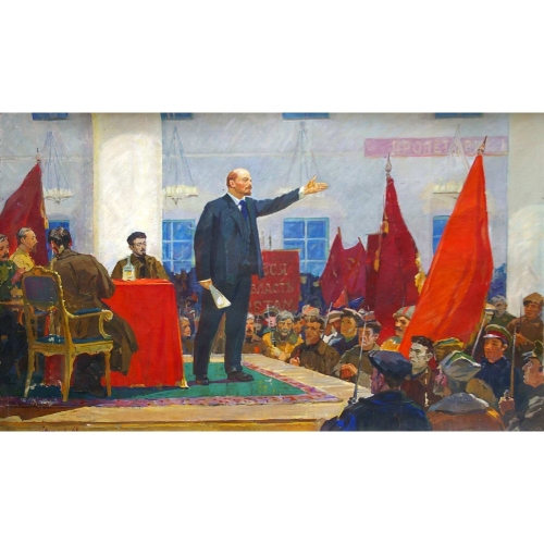Выступление Ленина 122-198 холст, масло 1968г.