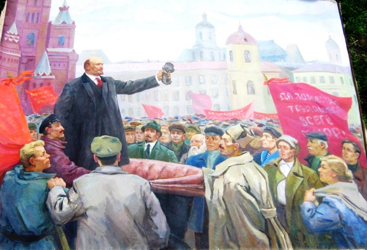 Ленин на митинге 120-160 см. холст масло 1969г. 