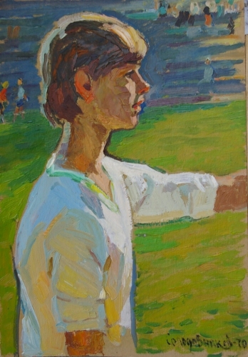 Портрет девочки  50-35 см. картон масло 1970г 
