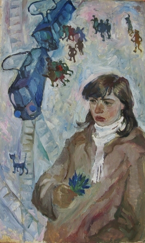 Женский портрет 100-60 см. холст, масло 1970е 