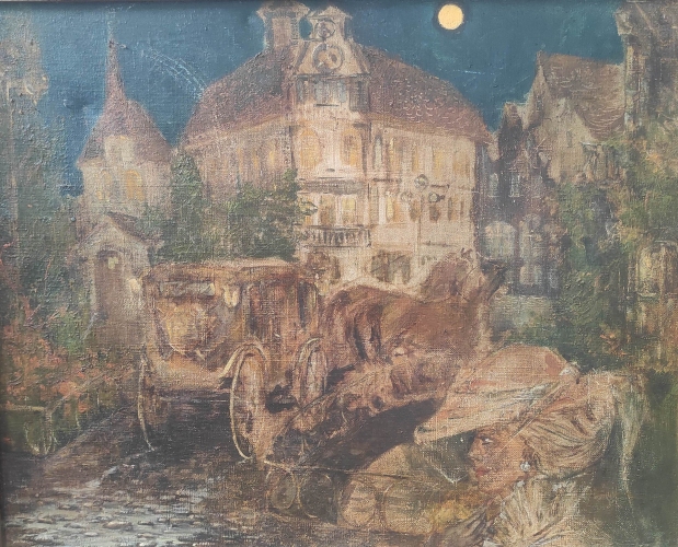 По ночному городу 40-50 см., холст, масло 1998 год 