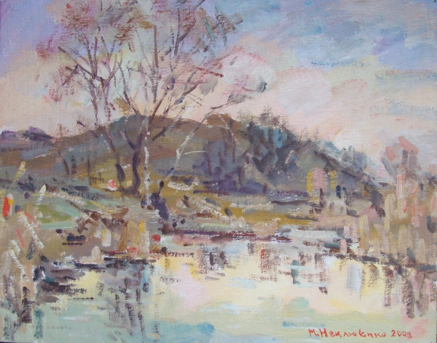  Уже осень 40-50 см.  оргалит масло  2008 
