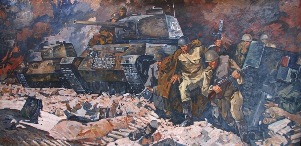 Война 149-297 см. холст масло, 1972 года