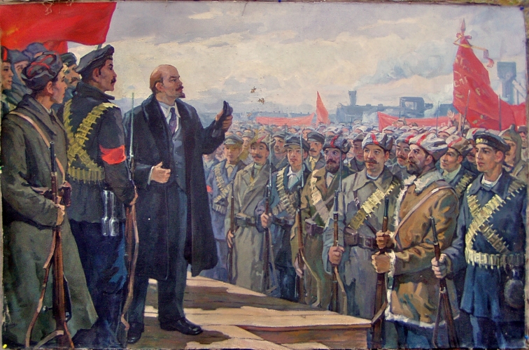 Выступление Ленина 110х170 см. холст масло 1971г. 