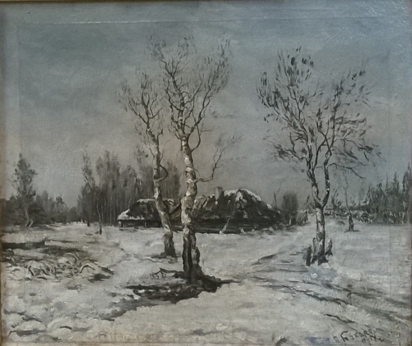 Зима на Черниговщине 1914. Холст, масло