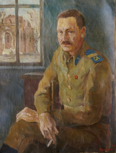 Портрет солдата 79-60 см. холст масло 1988г 