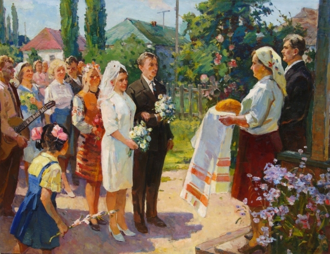  Свадьба 119-156 см. холст масло 1960 г. 