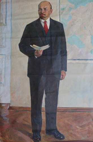 Портрет Ленина 200-130 см., холст, масло 1972г  