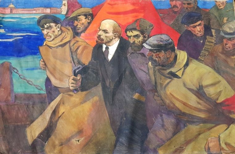  Ленин в Октябре   142-220 см. холст, масло 1960-е г.  